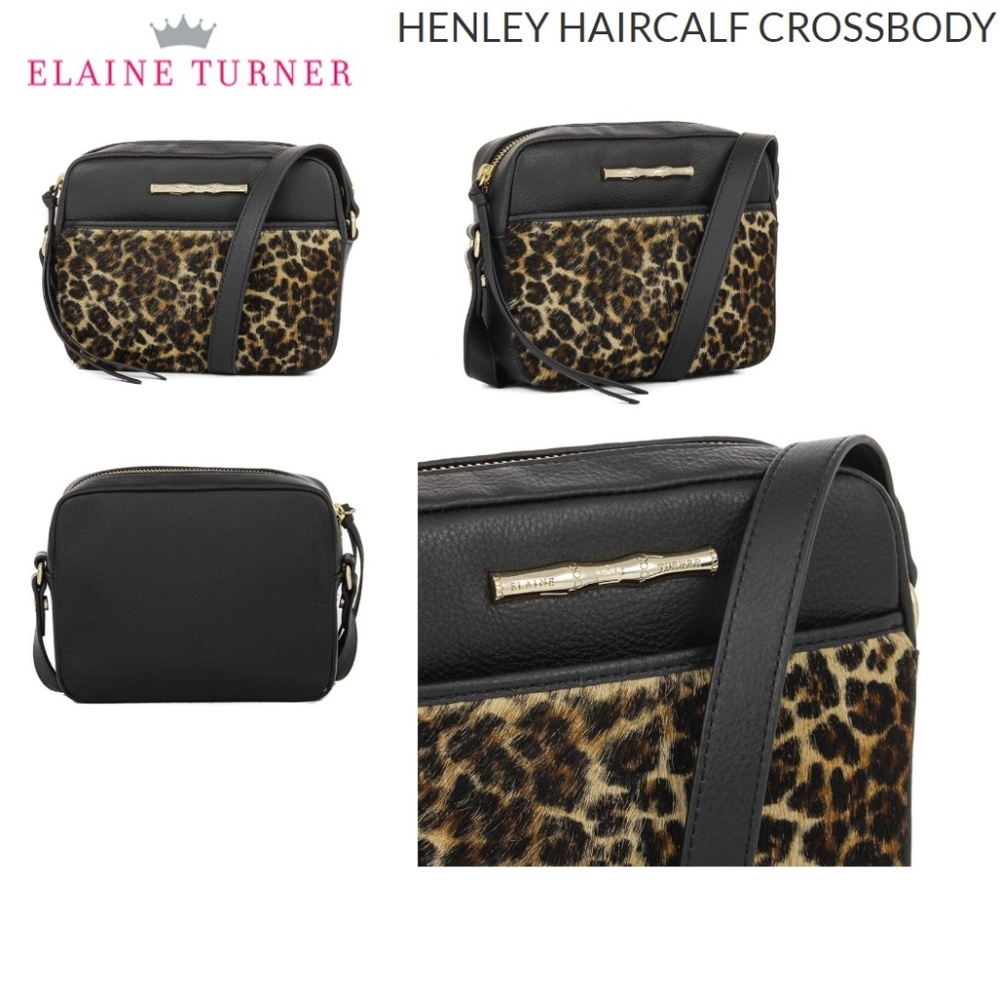 Elaine Turner Henley small leopard leather handbag - Picture 6 of 6